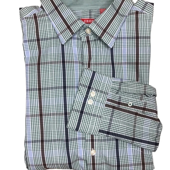 Izod Men's Plaid Slim Fit Button Down Shirt. Sz: XXL - Picture 5 of 11